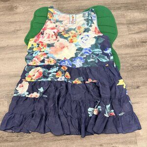 Johnny Was Womens 1X Floral Tiered Archi Tunic Top Boho Cupra Rayon